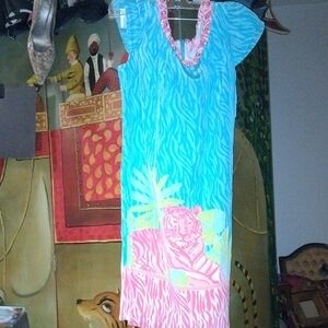 Lilly Pulitzer Pink and Blue Patterned Dress